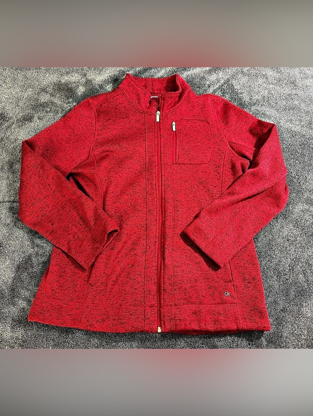 Calvin Klein Red Zip-Up Jacket